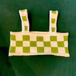 BELLE the Label knit crop wasabi green